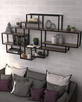 Настенный стеллаж в стиле лофт EcoLoft Мозаика DSP-1305-4