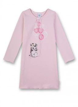 Ночная рубашка с длинным рукавом для девочки Sanetta Cat Loving 232144 92 см магнолия
