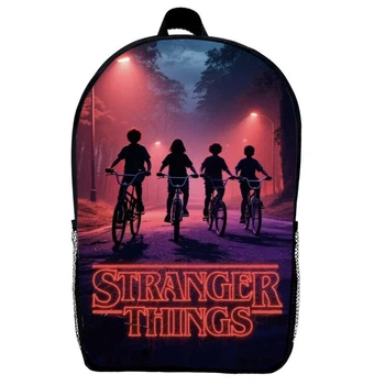 Рюкзак школьный Очень странные дела (School Gear bag Stranger Things 03) черный, 39 х 27 х 14 см