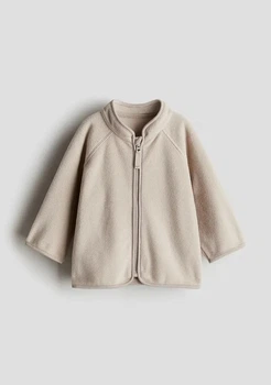Толстовка флісова на блискавці бежева однотонна H&M 104см (400012171)