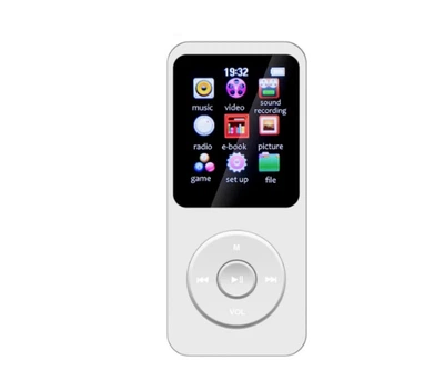 MP3 Плеер Rock Star 01B 1.8" Bluetooth 5.4 HI FI 64gb с внешним динамиком Type C белый