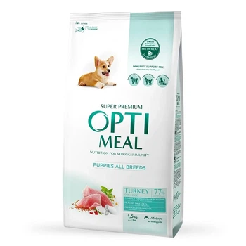 Сухий корм для цуценят всіх порід Оптіміл з індичкою OPTIMEAL for puppies - turkey 1.5 кг.
