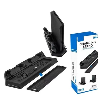 Зарядная Док Станция для PS4 Fat / PS4 Slim 3в1 з охолодженням и зарядкой для джойстиков