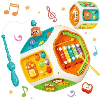 Детский игровой центр W Toys музикальный бизиборд с подсветкой и мелодиями на УКРАИНСКОМ ЯЗЫКЕ