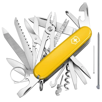 Ніж складаний, мультитул Victorinox Swisschamp (91мм, 33 функції), жовтий 1.6795.8