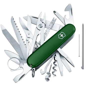 Ніж складаний, мультитул Victorinox Swisschamp (91мм, 33 функції), зелений 1.6795.4