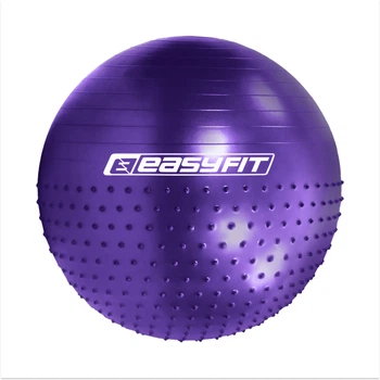 Фитбол 75 см EasyFit Hybrid фиолетовый (фитбол полумассажный)