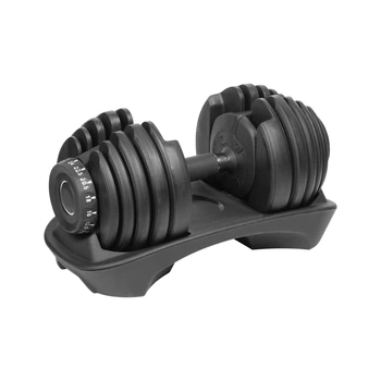Регульована чавунна гантель Rebel Active RBA-2303 24 кг 15 конфігурацій Чорна
