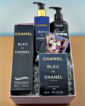 Подарочный набор косметики No Brand в стиле ChaneІ Bleu de Chanel 3 в 1 ver.03