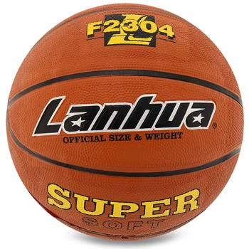 Мяч баскетбольный резиновый LANHUA Super soft F2304 размер 7 оранжевый