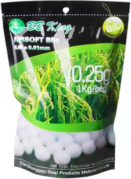 Страйкбольні кульки BB King Biogradable 6 мм 0,25 г 1кг/уп