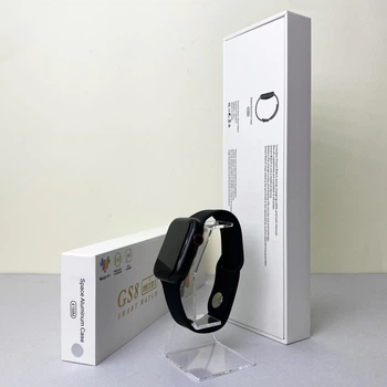 Умные часы Smart Watch GS8 Mini Черные смарт часы с пульсометром и шагомером для фитнеса и спорта (581599)