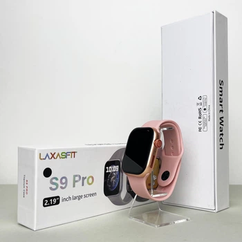 Умные часы Smart S9 Pro Розовые с сенсорным экраном для фитнеса и мониторинга здоровья смарт часы (581819)