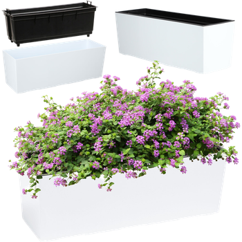 Балконний ящик з вставкою Kadax Fontana 19 х 56 см Білий (K4051)