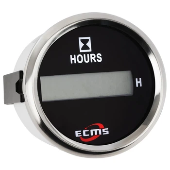 Цифровий лічильник мотогодин ECMS 800-00189 чорний 55 мм робоча напруга 12 В споживаний струм 60 мА (800-00189)
