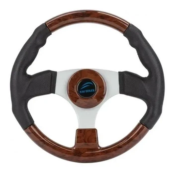 Рулеве колесо Nautflex 161-H коричневе 340 мм дерево 3 спиці шпоночне (161-H)