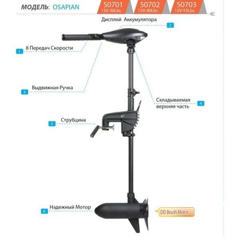 Электромотор Haswing Osapian (E) 30Lbs 360Вт 12В (50701)