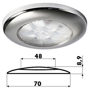 Светильник LED Osculati накладной 12 Вт IP67 пластик/нержавеющая сталь белый 70 мм