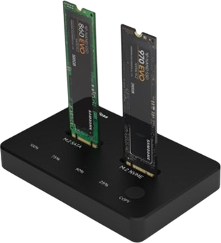 Stacja dokująca ExtraDigital 2 x M.2 NVME+SATA, USB-A, USB-C (HC380619)