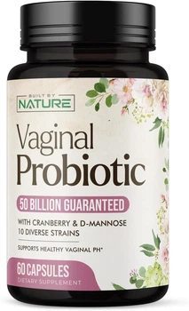 Добавка преміум-класу баланс та жіноче здоров'я Built by Nature Vaginal Probiotics for Women 60 капсул
