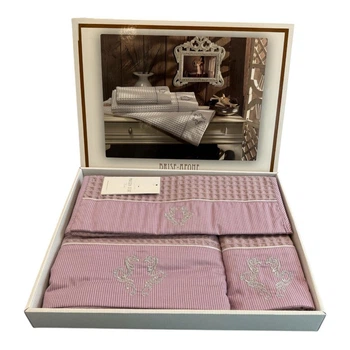 Набір рушників Maison D'or Brise Apone Dark Lilac вафельні 40-60 см, 50-100 см, 85-150 см ліловий