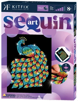 Zestaw kreatywny Kitfix Sequin Art Purple Peacock (5905935810272)