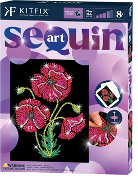 Zestaw kreatywny Kitfix Sequin Art Purple Poppies (5905935810197)
