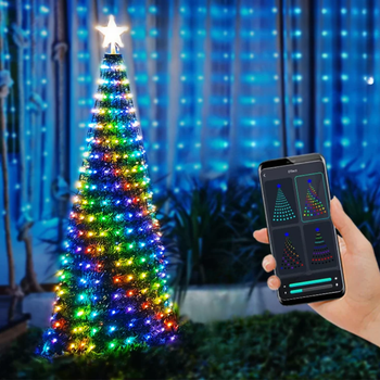 LED-гирлянда Конский Хвост 250 диодов 2,5 м RGB с пультом ДУ USB питание для декора