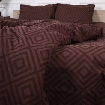 Простынь MirSon Бязь 17-0624 Geometry Brown 220 х 240 см (2200008204402)