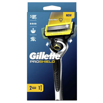 Бритва Gillette Fusion ProShield + 2 касети жовта (8001090616067)