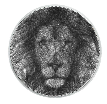 Картина нитками ArtLover Лев string art 45 см