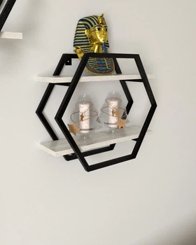 Настенная полка в стиле лофт (1шт) EcoLoft Гексия DSP-1317-2