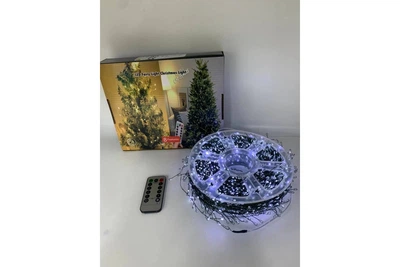 Гірлянда Роса на котушці феєрверк - мішура від USB, 20м, 600LED + пульт Білий