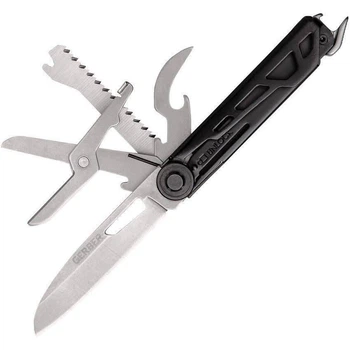 Мультитул Gerber Armbar Scout Onyx 8 в 1м, черная рукоятка ,инструменты StoneWash