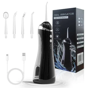 Портативный ирригатор полости рта с USB-зарядкой цвет микс мощная система для ухода за зубами и деснами удаление остатков пищи и бактерий