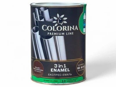 Грунт эмаль по ржавчине 3 в 1 Colorina 0.75 кг темно-коричневый RAL 8017