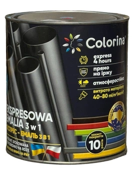 Грунт емаль по іржі 3 в 1 Colorina 2.5 кг вишнева RAL 3005