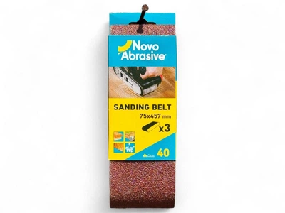 Лента шлифовальная абразивная NovoAbrasive Р40 75*457мм (3 шт.)