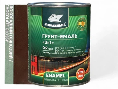 Грунт-эмаль 3 в 1 Корабельная 0,9 кг шоколадная
