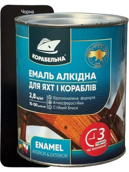 Эмаль алкидная Корабельна ПФ-115 2.8 кг черная
