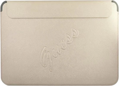 Чохол для ноутбука Guess Sleeve Saffiano Script 13" Gold (3666339005269)