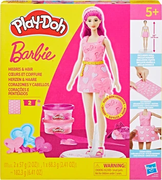 Набір для творчості з масою для ліплення Hasbro Barbie Серця та волосся (G1357)