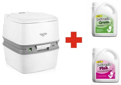 Биотуалет Thetford Porta Potti 365, портативный с индикатором плюс комплект жидкостей