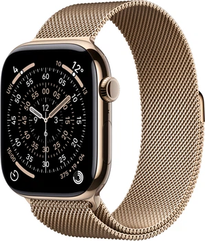 Smartwatch Apple Watch Series 11&nbsp;GPS + Cellular 42mm&nbsp;Gold Titanium Case with Gold Milanese Loop (MF8Y4)