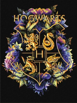 Картина по номерам Harry Potter: Герб Хогвартса с красками металлик ©Warner Bros. 30x40 KHO5209 Идейка
