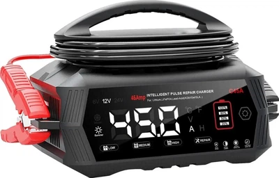 Импульсное зарядное устройство HTRC C45 для аккумуляторов 6V / 12V / 24V, поддержка свинцово-кислотных, AGM и GEL АКБ