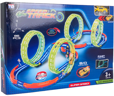 Ігровий набір Ramiz ZKT.89939 Гоночна доріжка що світиться в темряві 86 елементів (5903864988963)