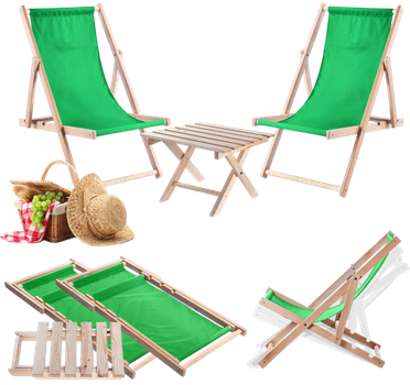 Stolik kawowy + 2 leżanki Kadax Anjouin K12315