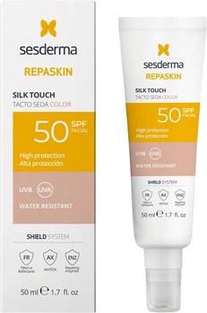 Солнцезащитный крем для лица Sesderma Repaskin Silk Touch Color SPF50 50 мл (8429979481986)