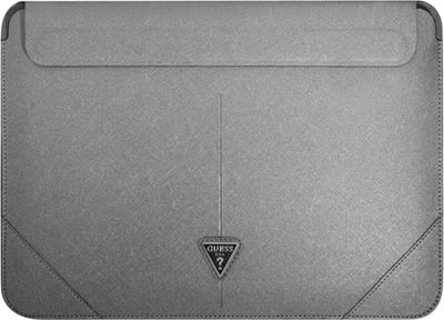 Чохол для ноутбука Guess Saffiano Triangle Logo 16" Silver (3666339039899)